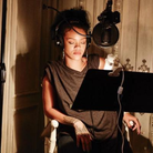 Rihanna in the studio